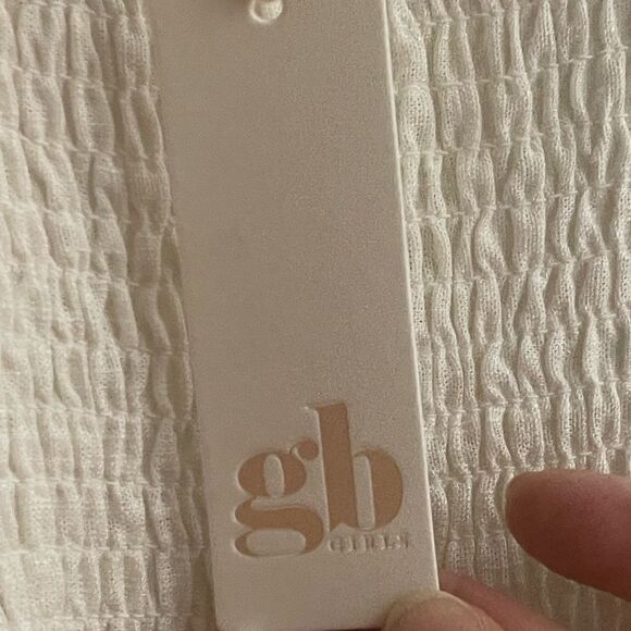 GB girls white smocked tiered‎ sundress spaghetti straps, size XL new with tags - Picture 6 of 12